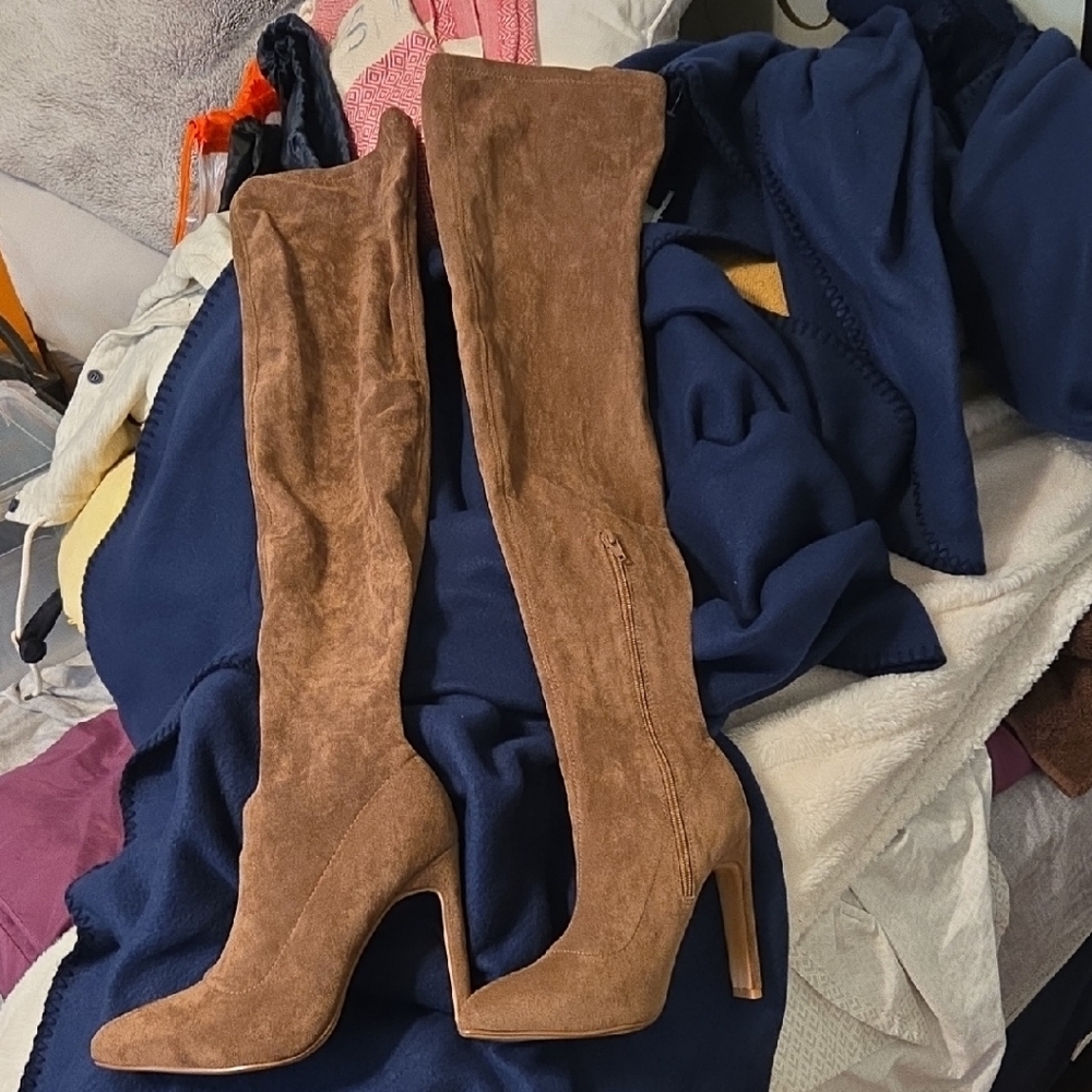 Fashion Nova Brown Over-the-Knee Boots